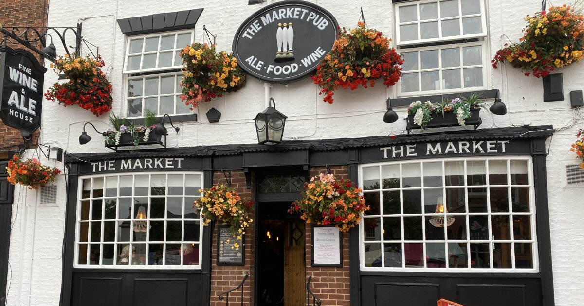 Out For Dinner At The Market Pub In Chesterfield